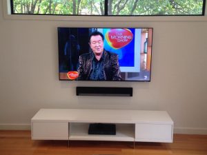 Tv Wall Mounted with Sound Bar Wall Mounted