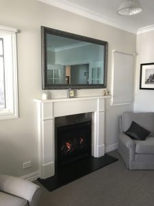 Samsung LED Mirror TV - Hidden Television over a fire place framed